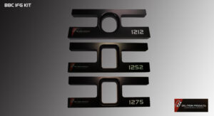 Three black rectangular device panels with circular and rectangular cutouts, labeled with numbers.