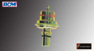 Close-up of a metallic mechanical component against a gradient background.