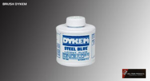A bottle of Dyken Steel Blue metal plater.