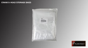 Clear plastic storage bags packaged together with a barcode label.