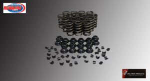 A disassembled mechanical component with gears and screws.